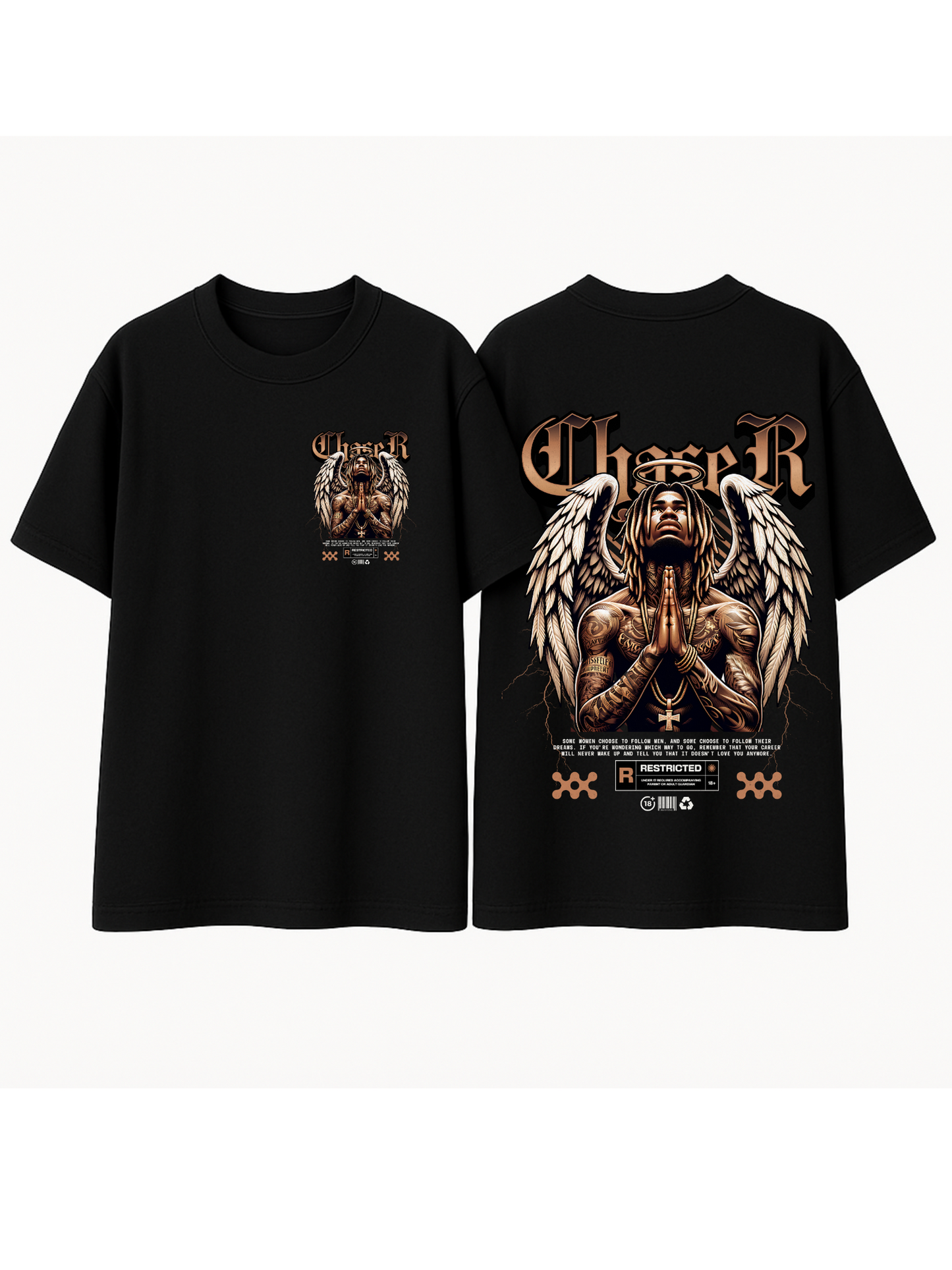 Oversized “ChaseR Angel” Graphic T-Shirt